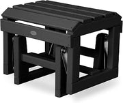 Polywood Adirondack Glider Ottoman, Black