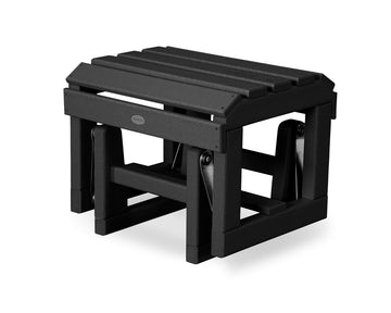 Adirondack Glider Ottoman by Polywood – 17.5"D x 20"W x 16.5"H, Plastic, Black, Model OTGLBL