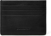 DORIS&JACKY Minimalist Leather Card Holder Wallet, Slim Lambskin Credit Card Case Card Protector, 6 Card Slots Thin Business Wallet for Men and Women(DS901-Black)