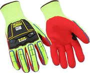 Ansell RINGERS R085 Mechanical Protection Gloves - XL, Green and Red (1 Pair)