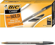 BIC Cristal Xtra Bold Ballpoint Pen, Bold Point (1.6mm) For Vivid And Dramatic Lines, Black, 24-Count (Pack of 18, 432 Count Total)