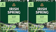 Irish Spring Aloe Deodorant Soap Bar, 3 Ea, 3count (Pack of 2)