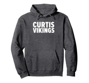 Curtis Vikings Bold Pullover Hoodie by Curtis Vikings Official High School Gear – Polyester, Blue, Model C6FY1MQS23G