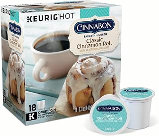 CINNABON Classic Cinnamon Roll Keurig Single-Serve K-Cup Pods, Light Roast Coffee, 18 Count (Pack of 2)