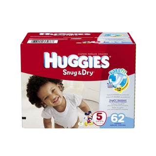 Snug and Dry Diapers Big Pack by HUGGIES – 62 Count