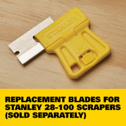 1-1/2 in. Glass Scraper Replacement Blades by STANLEY – 1 Count (Pack of 1), Blend, Black, Yellow, Model 11-515