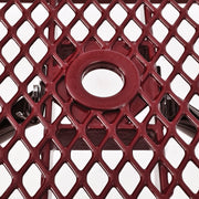 Global Industrial Red / 62 inches x 48 inches x 29.5 inches / Industrial Picnic Tables