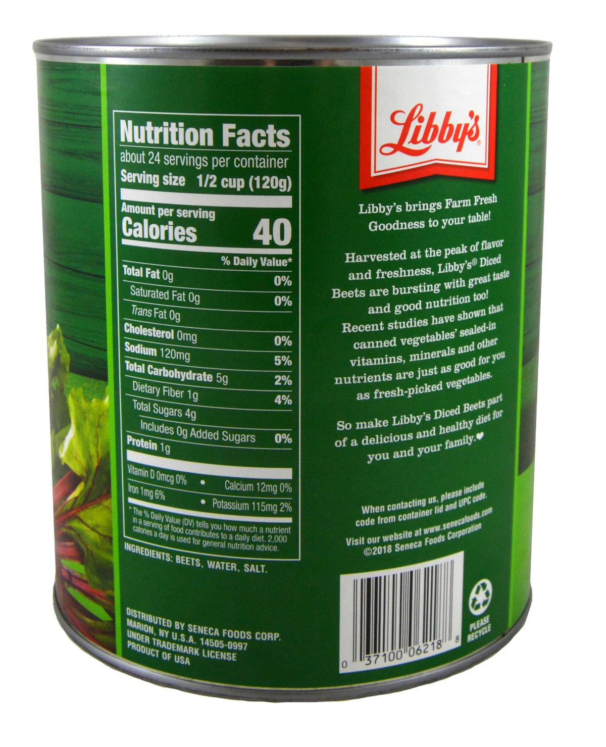 Libby Fancy Diced Beets -- no. 10 Can by Seneca Foods Corporation – Pack of 6