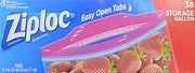Ziploc Storage Bag, Gallon, 38 Count