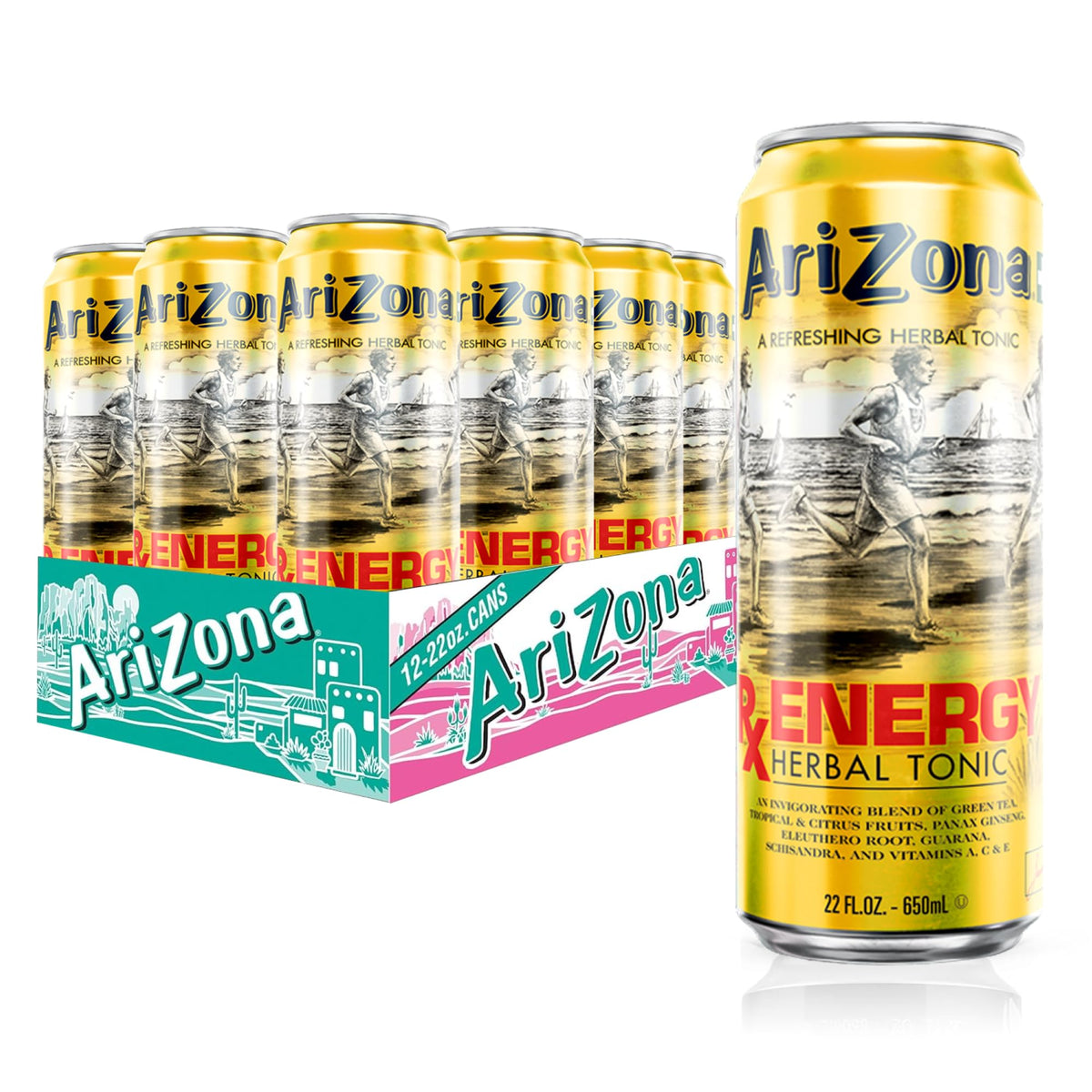 AriZona Rx Energy / 22 Fl Oz (12 Pack) / 1 Energy Drinks