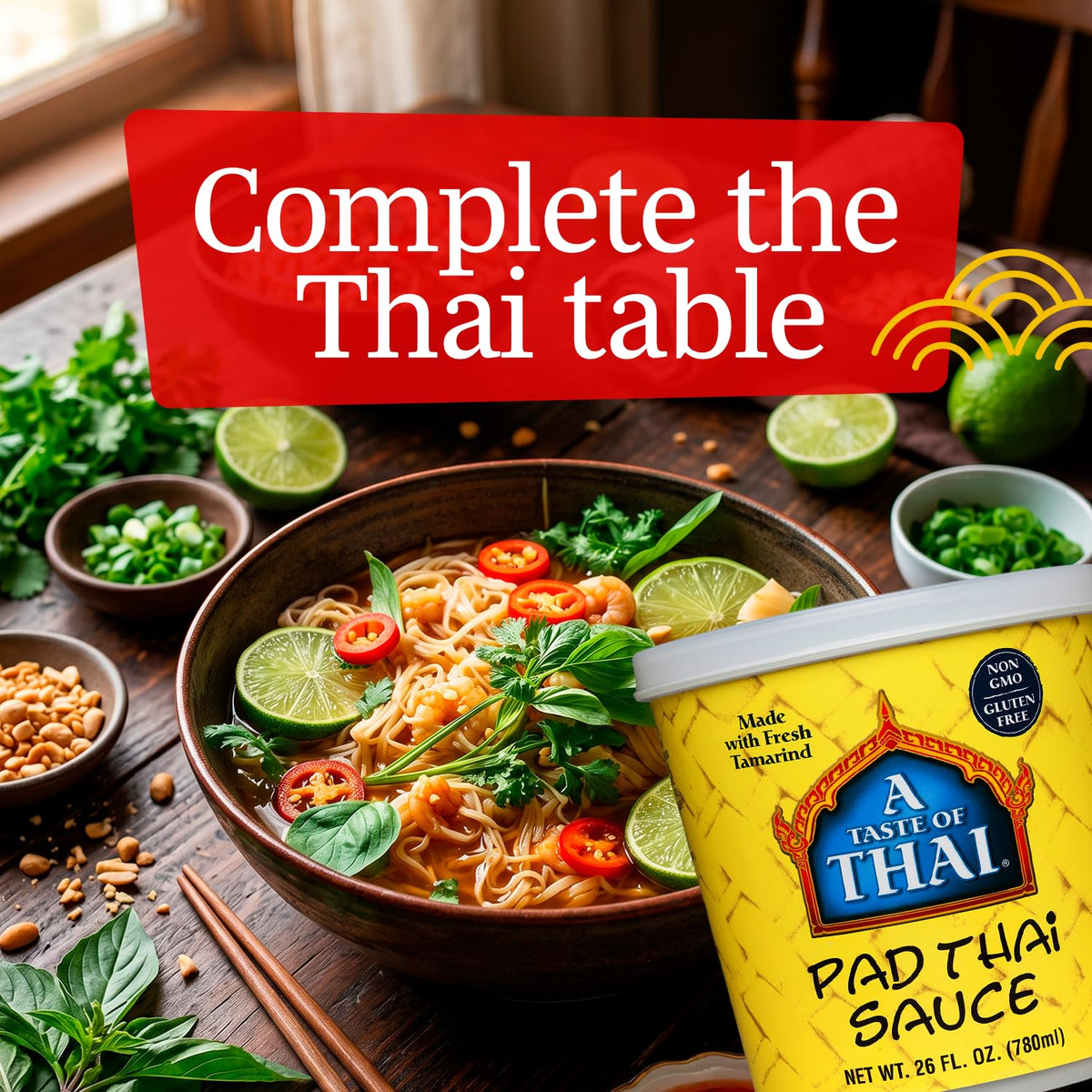 A Taste of Thai Pad Thai Sauce / 1 Pack / 1 Stir-Fry Sauce