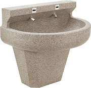 Global Industrial Wall Mounted Wash Fountain with 6" D Basin, Semi-Circular