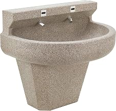 Global Industrial Wall Mounted Wash Fountain with 6" D Basin, Semi-Circular