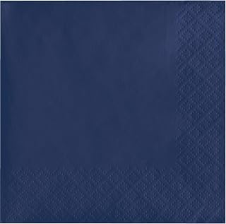 Creative Converting Cocktail/Beverage Napkins, Navy Blue (571137B)