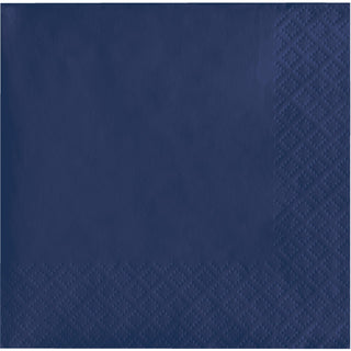 Creative Converting Touch of Color 2-Ply 50 Count Paper Beverage Napkins, Navy