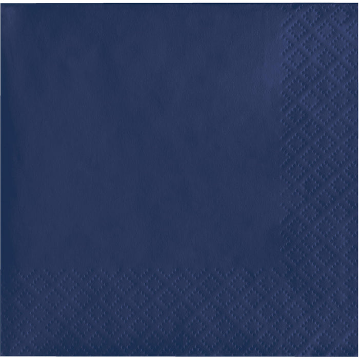 Creative Converting Touch of Color 2-Ply 50 Count Paper Beverage Napkins, Navy