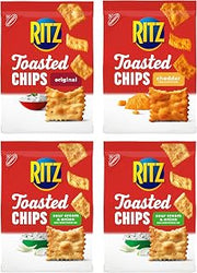 Ritz Toasted Chips Variety Pack, 3 Flavors, 4 Bags