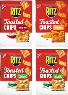 Ritz Toasted Chips Variety Pack, 3 Flavors, 4 Bags