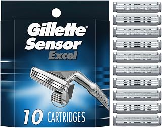 Gillette Sensor Excel Men's Razor Blade Refills, 10 Count