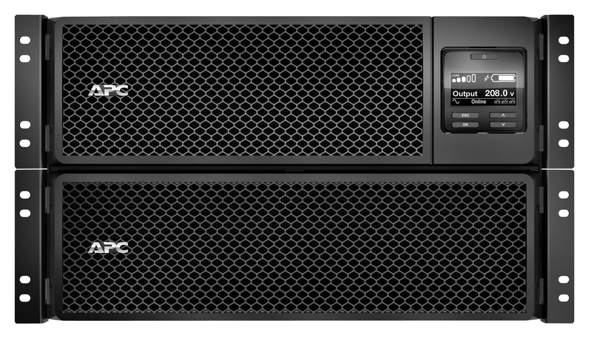 Smart UPS SRT 10000VA RM 208V Black Rack UPS by APC – Metal, Black, Model SRT10KRMXLT