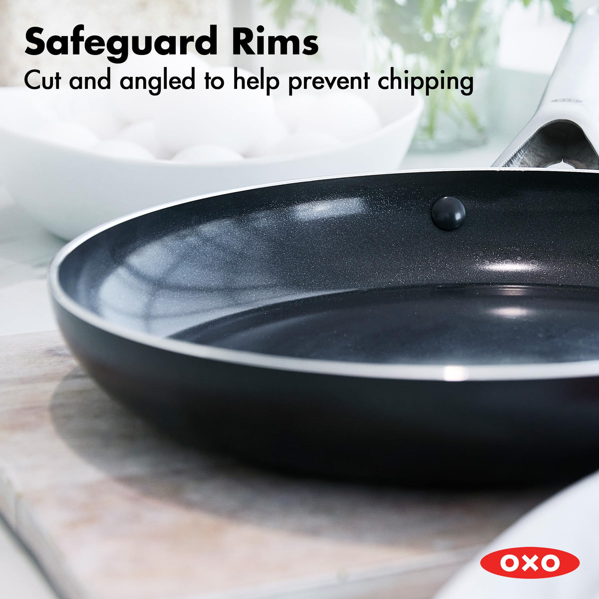 12" Nonstick Frying Pan Skillet by OXO – 12" Frying Pan, 3.0 cups, Ceramic, Black, Model CC008394-001
