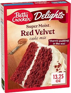 Betty Crocker Delights Super Moist Red Velvet Cake Mix, 13.25 oz