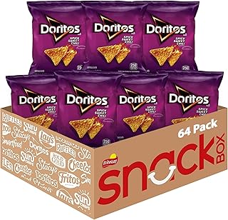 Doritos Flavored Tortilla Chips, Spicy Sweet Chili, 1.75 Ounce (Pack of 64)