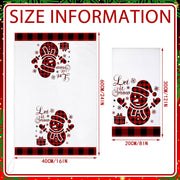 Sratte Christmas Kitchen Towels, Microfiber Dish Towels, 6 Pack Red Black Buffalo Plaid