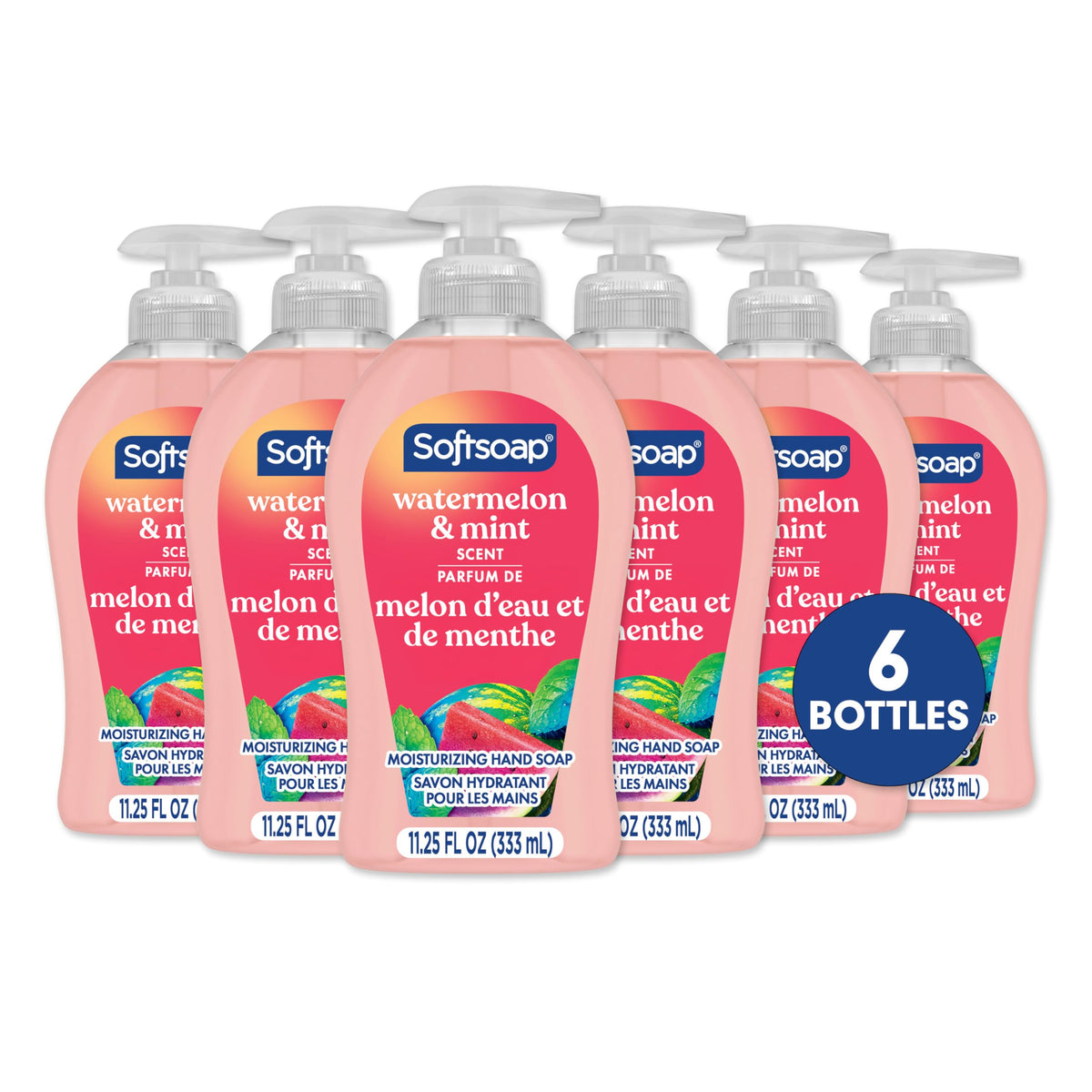 Softsoap Watermelon & Mint / 11.25 Fl Oz (Pack of 6) / Pink Hand Wash
