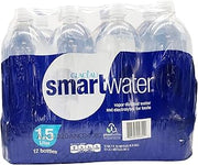 smartwater GLACEAU Smart Water, 50.7 Fl Oz (Pack of 12)