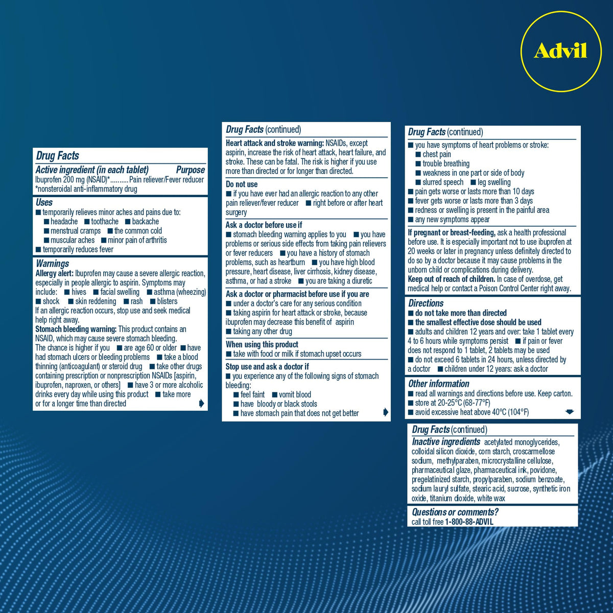 Advil 50 Count (Pack of 1) / 1 Ibuprofen