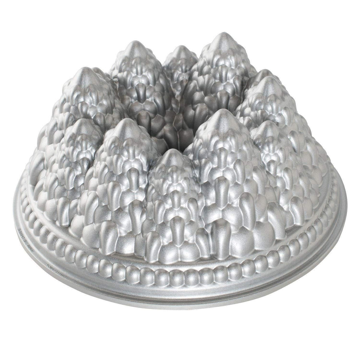 Pine Forest Bundt by Nordic Ware – 9 Cup, 9.0 cups, Aluminum, Sparkling Silver, Model 89737