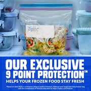 Quart Food Storage Freezer Bags by Ziploc – 24 Count (Pack of 12), 32.0 fluid_ounces, Plastic, Pack of 12, Model 383159
