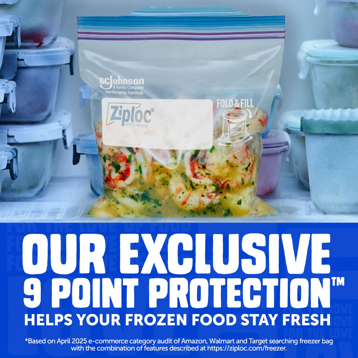 Quart Food Storage Freezer Bags by Ziploc – 24 Count (Pack of 12), 32.0 fluid_ounces, Plastic, Pack of 12, Model 383159