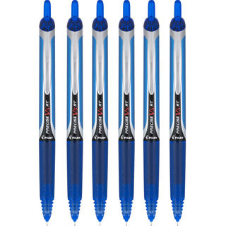 6 PENS: Precise V5 Retractable Blue Pens by PILOT – 1 Count (Pack of 1), Plastic, Blue, Model Pilot
