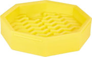 UltraTech 0471 Polyethylene Ultra Universal Funnel with Spout, 6 Gallon Capacity, 25" OD x 6" Height, Yellow