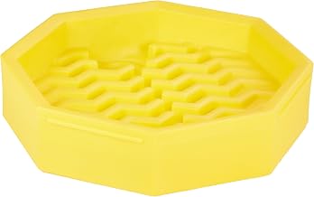 UltraTech 0471 Polyethylene Ultra Universal Funnel with Spout, 6 Gallon Capacity, 25" OD x 6" Height, Yellow