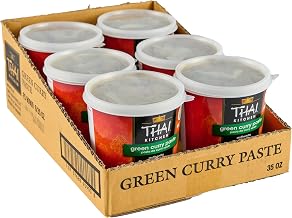 Thai Kitchen Green Curry Paste, 35 oz (Pack of 6) - Six 35 Ounce Tubs of Bulk Thai Green Curry Paste, Perfect for Vegetables, Soup Bases, Rice and More