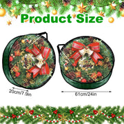 YAYODS Wreath Storage Bag, 24x24x7.8 Inch, 6 Pack Green