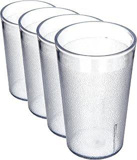 Carlisle FoodService Products Plastic Tumbler 5 Ounces Clear, 1 Count (Pack of 4)