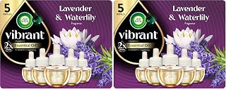 Air Wick Plug in Scented Oil Refill,Lavender & Waterlily,Air Freshener,Essential Oils,(Pack of 10)