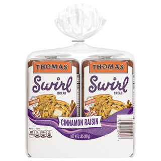 Swirl Cinnamon Raisin (Club Pack) Bread by THOMAS' – 16 Ounce (Pack of 2)