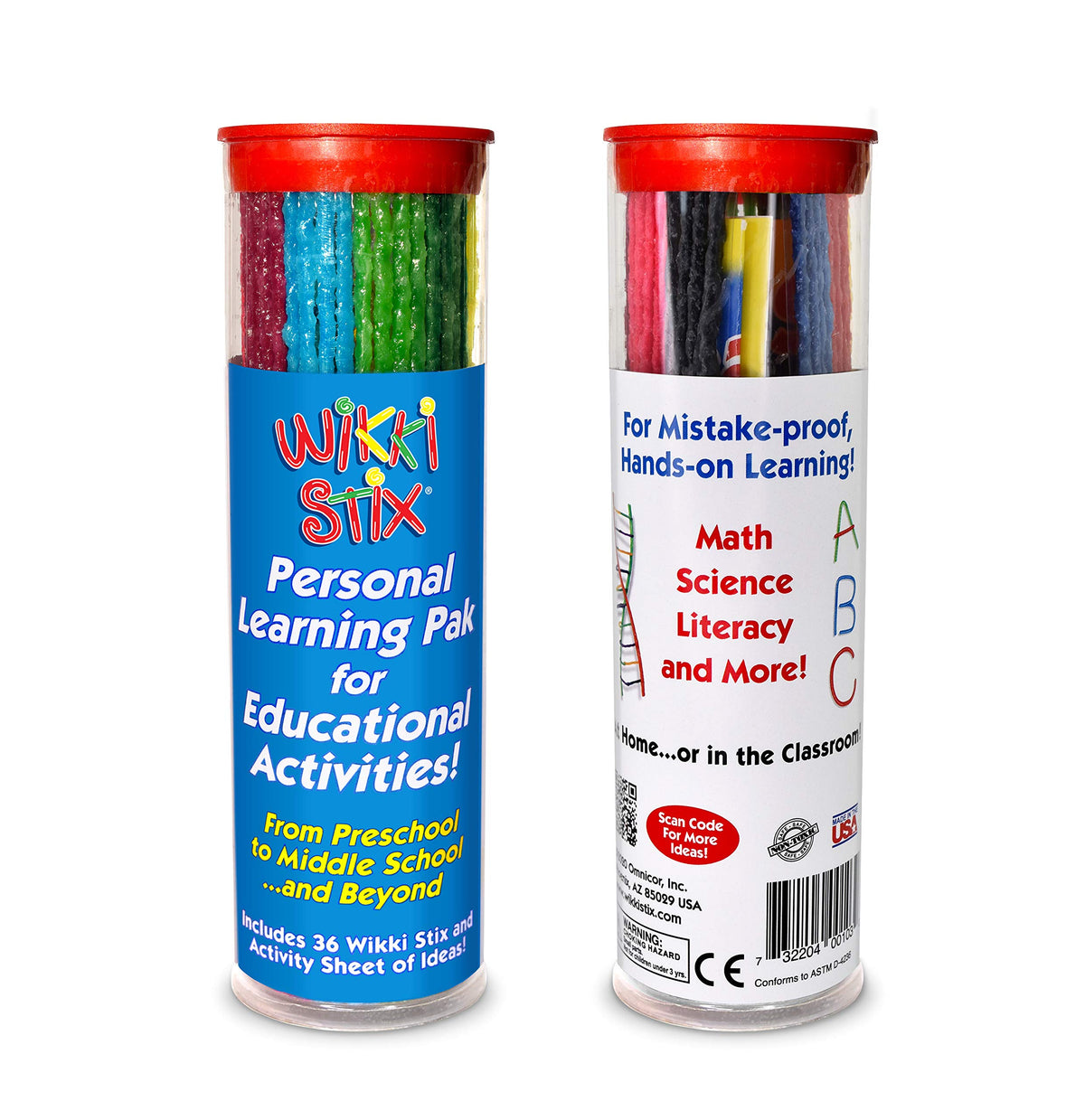 PARTY PAK by by Wikki Stix – Small, Hand Kniting Yarn, Wax, Multicolor, Model WKX103