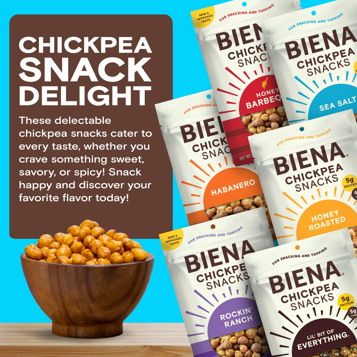 BIENA Variety Pack / 6 Pack / Roasted Variety Pack Vegetable
