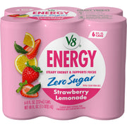 Energy Zero Sugar Strawberry Lemonade by V8 – Pack of 6 (8 Fl Oz), Model 200000029499