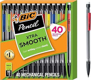 BIC Xtra Smooth Mechanical Pencil with 0.7 mm Medium Point, Refillable and Retractable, 40-Count (Pack of 8)