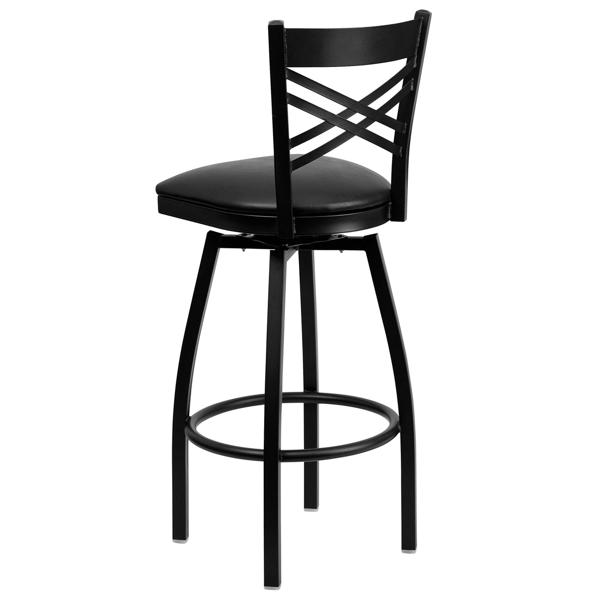 Flash Furniture Black Vinyl Seat/Black Metal Frame / 1 Pack / 1 Barstools