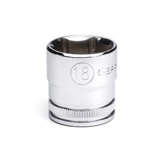 3/8" Drive Standard Metric Socket 18mm by GEARWRENCH – 18mm, 6 Point, Alloy Steel, Model 80386