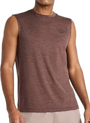 Reebok Apparel Men's Elite Sleeveless, Ebony Heather