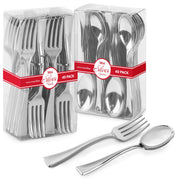 160 Pack Silver Plastic Mini Spoons and Forks (4 Inch) by Stock Your Home – Mini, Plastic, Silver, Pack of 160, Model Stock Your Home 3407
